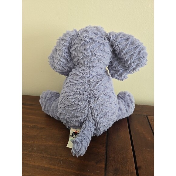Jellycat London Fuddlewuddle Blue Gray Elephant 8” Plush Stuffed Animal Lovey - Picture 3 of 5